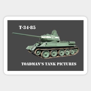 T-34-85 Medium Tank w/Toadman logo wht_txt Magnet